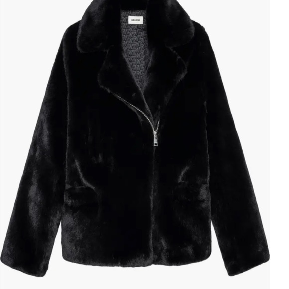 NWT Zadig & Voltaire Freeze Color Faux Fur Coat. M/L. - Picture 11 of 11